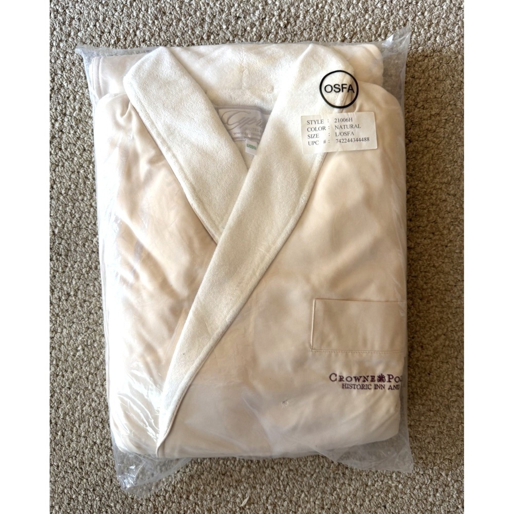 Crowne Point Historic Inn & Spa Cypress Hotels Bath Robe Natural Large New